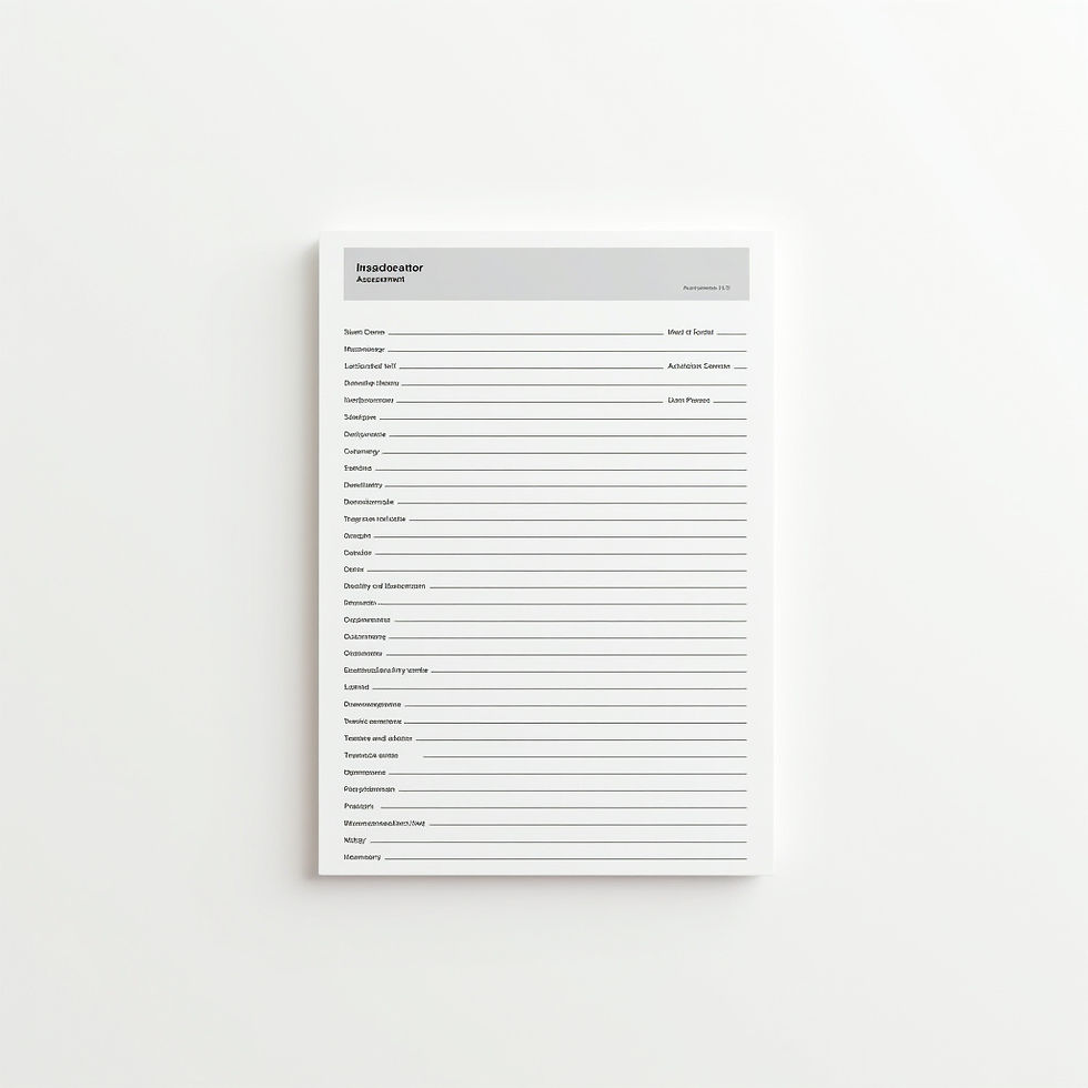 Instructor Assessment Template