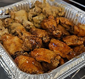 Luxe Snaq’s catering platter of crispy wings served for corporate and private events