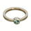 Thumbnail: Teal Sapphire Textured 2mm 9ct Yellow Gold Ring