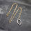 Thumbnail: Solid 9ct Gold Hammered Leaf Marquise Pendant Necklace