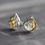 Thumbnail: LC Silver & Gold Keum Boo Teardrop Stud Earrings
