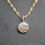 Thumbnail: Solid Recycled 9ct Gold Criss Cross Disc Pendant Necklace