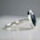 Thumbnail: Teal Blue Kyanite Silver Ring UK Size L