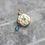 Thumbnail: Blue Diamond & Recycled Solid 9ct Yellow Gold Pebble Pendant NecklaceBlue