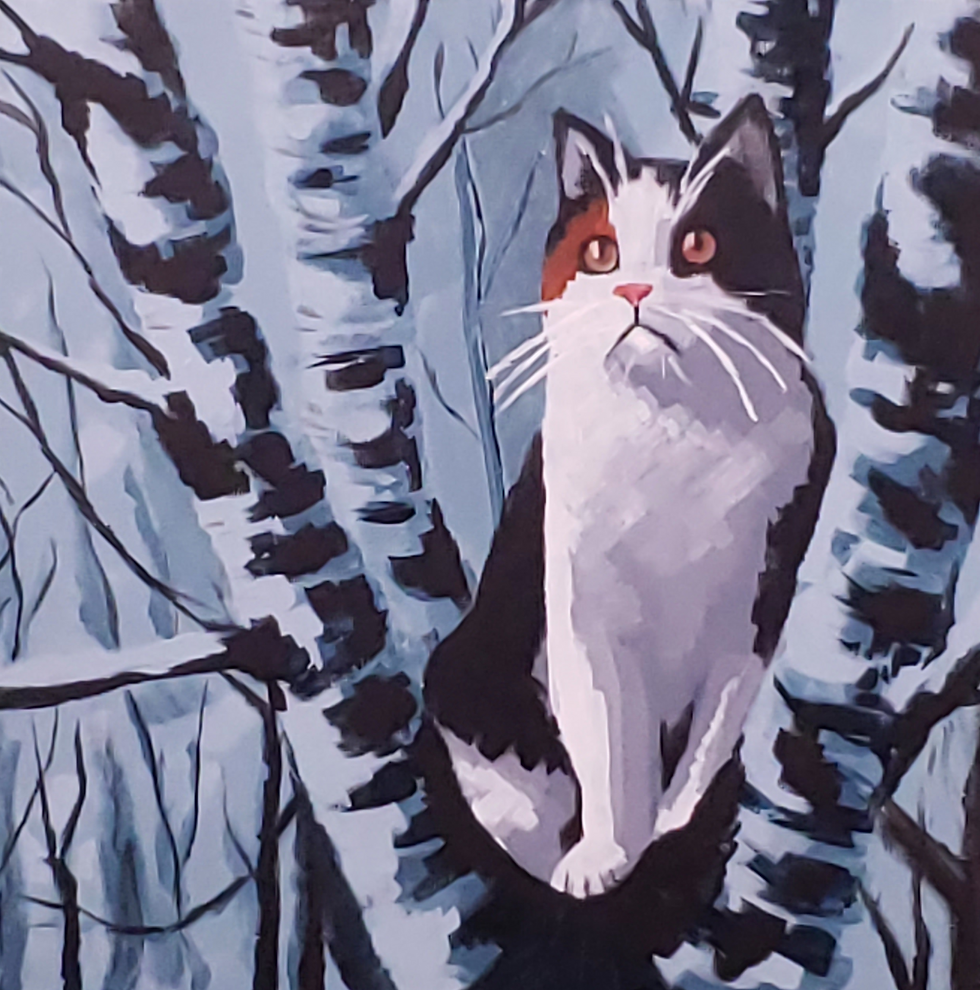 Cat in Tree Orange Eyes.png