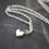 Thumbnail: Solid Hammered Sterling Silver Heart Necklace