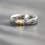 Thumbnail: Hammered Silver & Gold Textured 4mm Ring