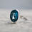 Thumbnail: Teal Blue Kyanite Silver Ring UK Size L