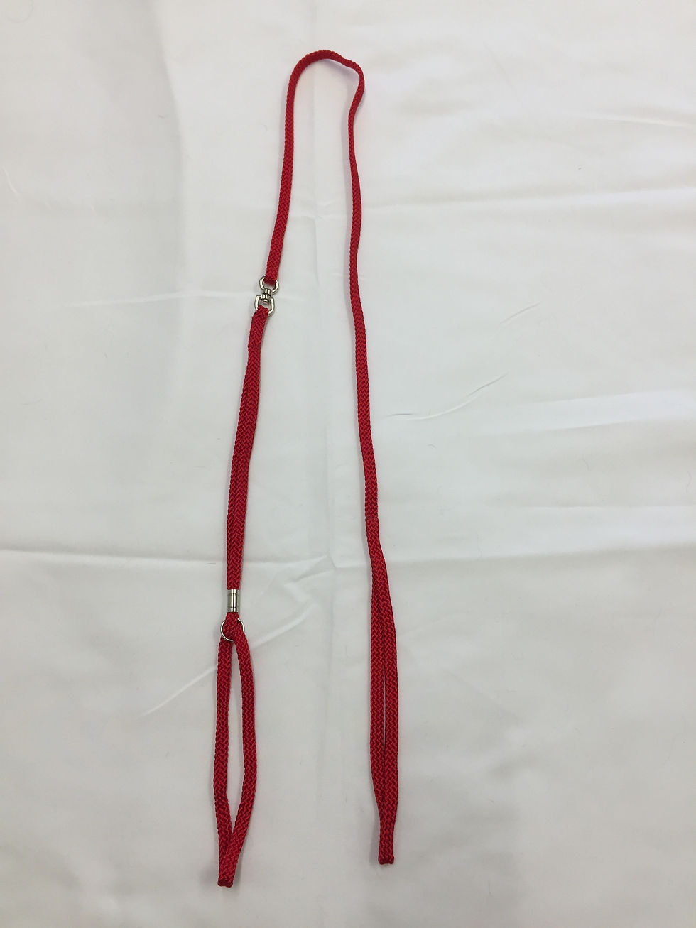 Thumbnail: Red leash with silver hardware on a white background. Top Dog Show Supplies