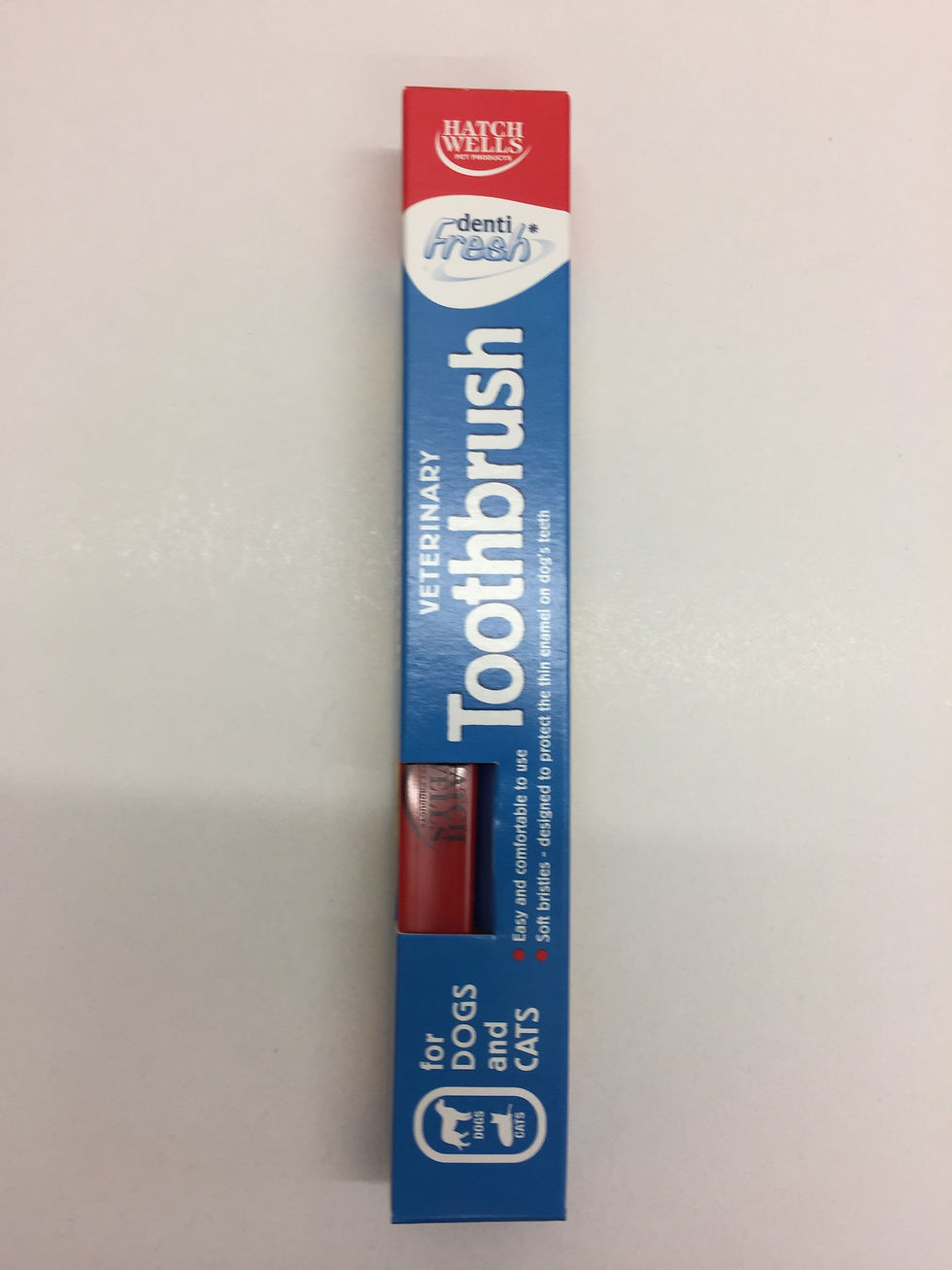 Thumbnail: Dog toothbrush packaging, featuring the word Toothbrush, for dogs and cats. Virbac Enzymatic Toothpaste.