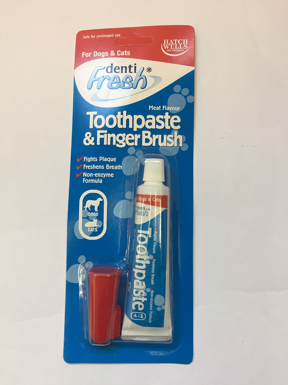 Thumbnail: Denti Fresh Toothpaste & Finger Brush fights plaque and freshens breath for dogs.