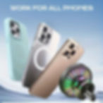 Thumbnail: RGB Light Car Magnetic Phone Holder Air Vent Stand Wireless Charger For Magsafe 