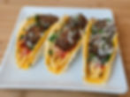 A side by side gallery image showing the "She Draws It, I Cook It" concept.  On the left is an imaginative, creative and collaborative bunch of clues.  On the right is a vibrant, professional photograph of the real life food creation cooked from scratch based on those clues.  Did you guess correctly?