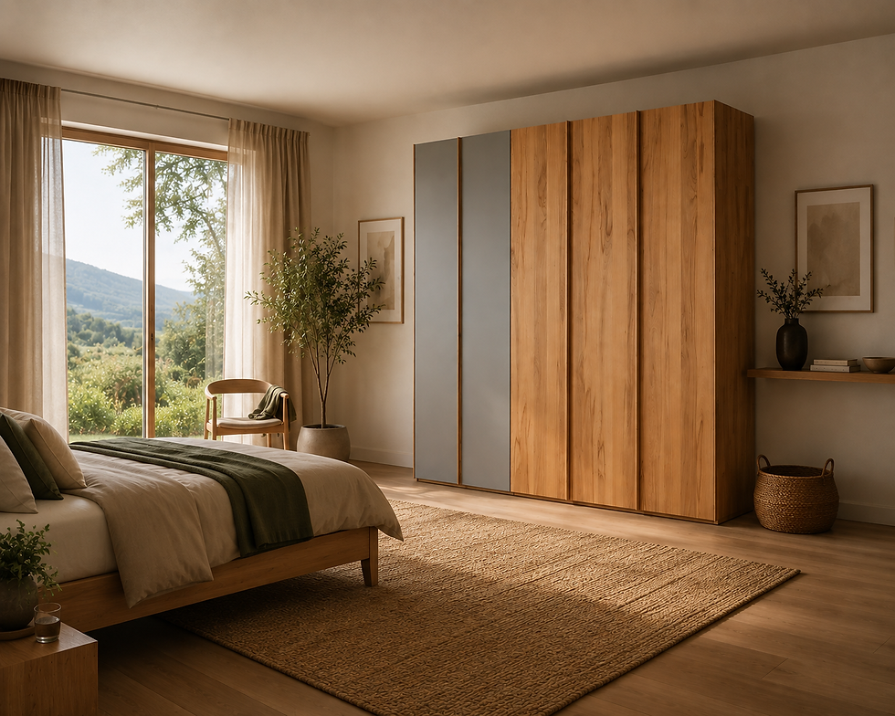Soft Drehtür-Schrank Kernbuche