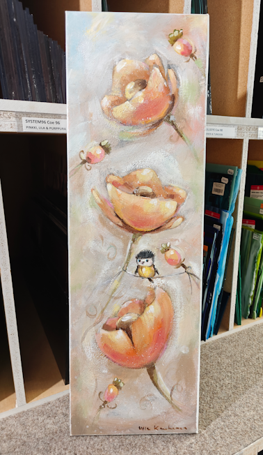 Orange flowers 70x22 cm