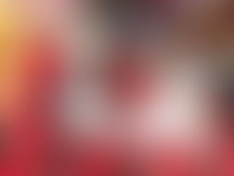 dog and cat under a blanket in front of a holiday lights