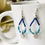 Thumbnail: Blue Rabbit Gemstone Hoops