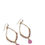 Thumbnail: Marquise Gold Filled Pink Quartz Earrings