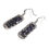 Thumbnail: Wire wrapped Tiny Hematite Crystal Bar Earrings