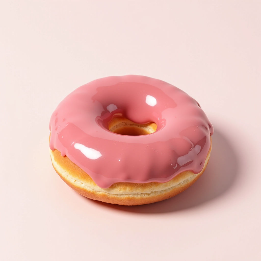 Raspberry Rosewater Doughnut