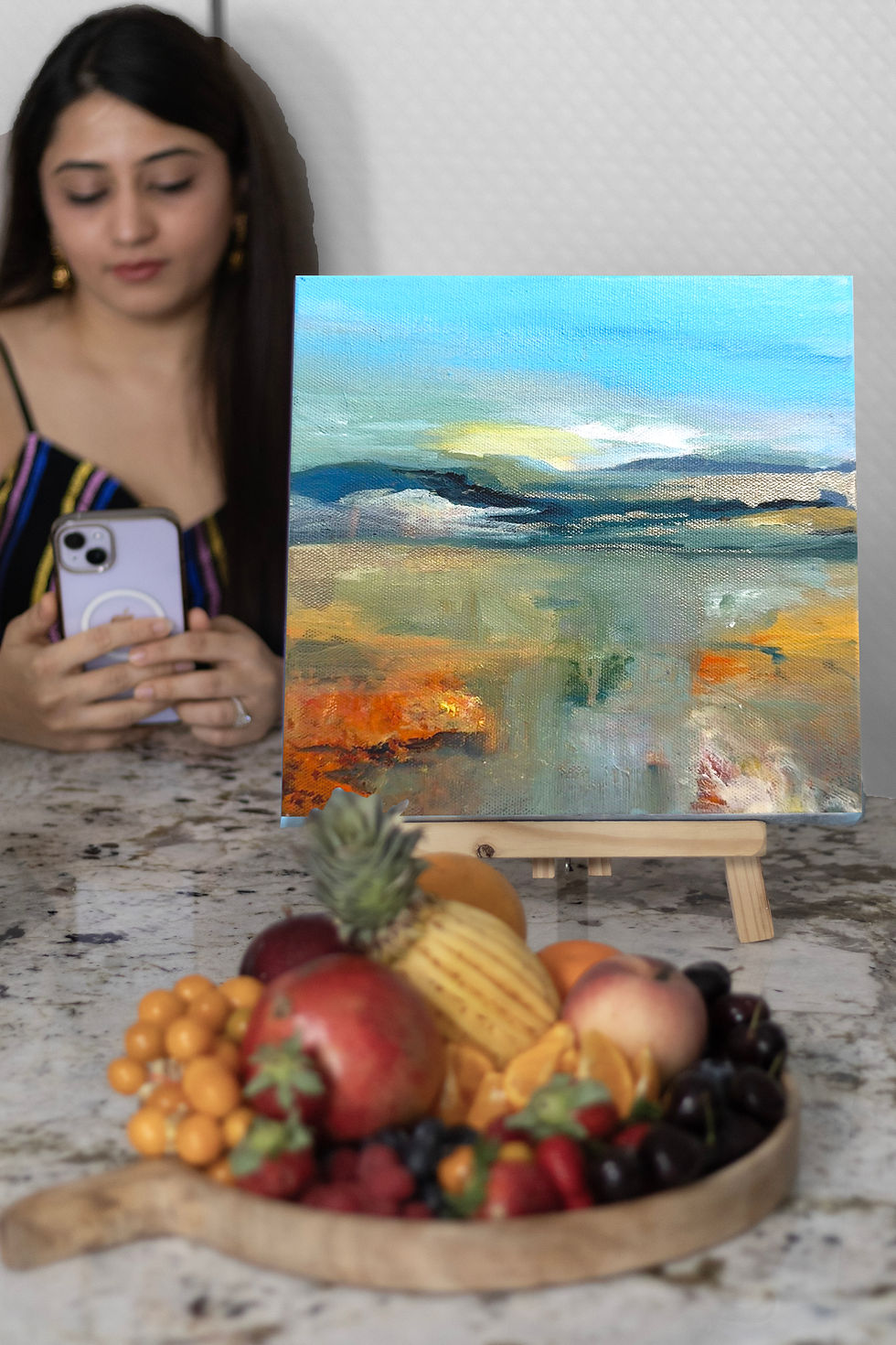 painting featured on a table