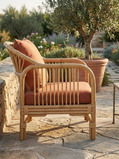 What styles are available in rattan accent chairs?
