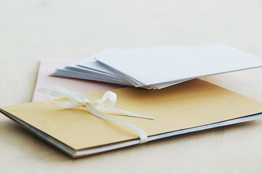 Gold Ribboned Envelopes