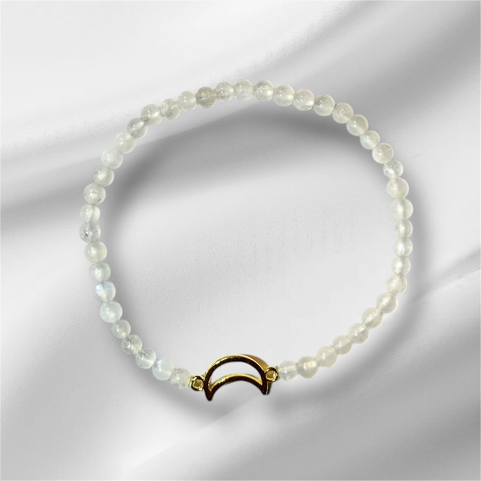 Armband Mondstein elastisch mit Mondanhänger