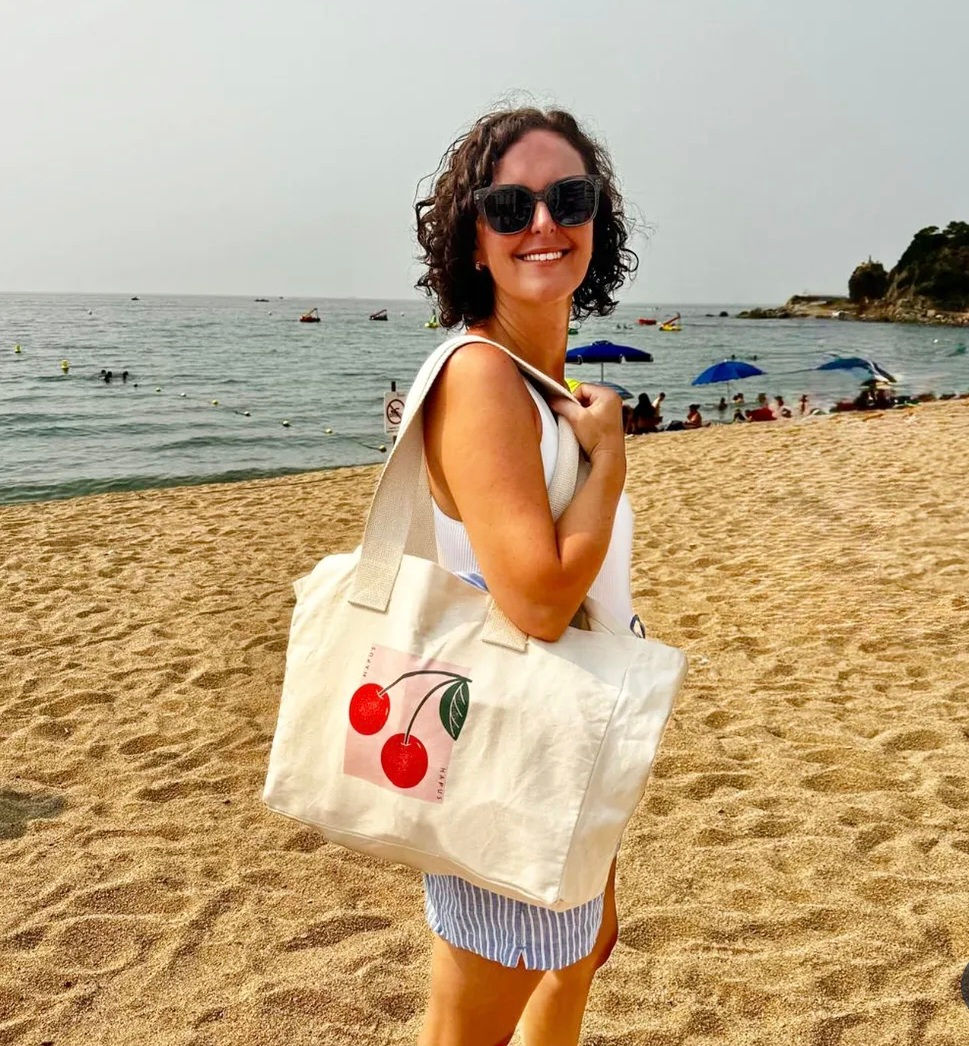 Cherry beach bag