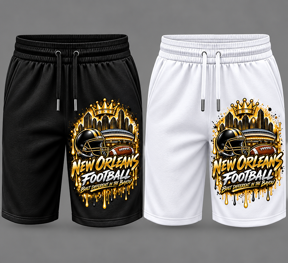 New Orleans “Built Different in the Bayou” Football Shorts Collection