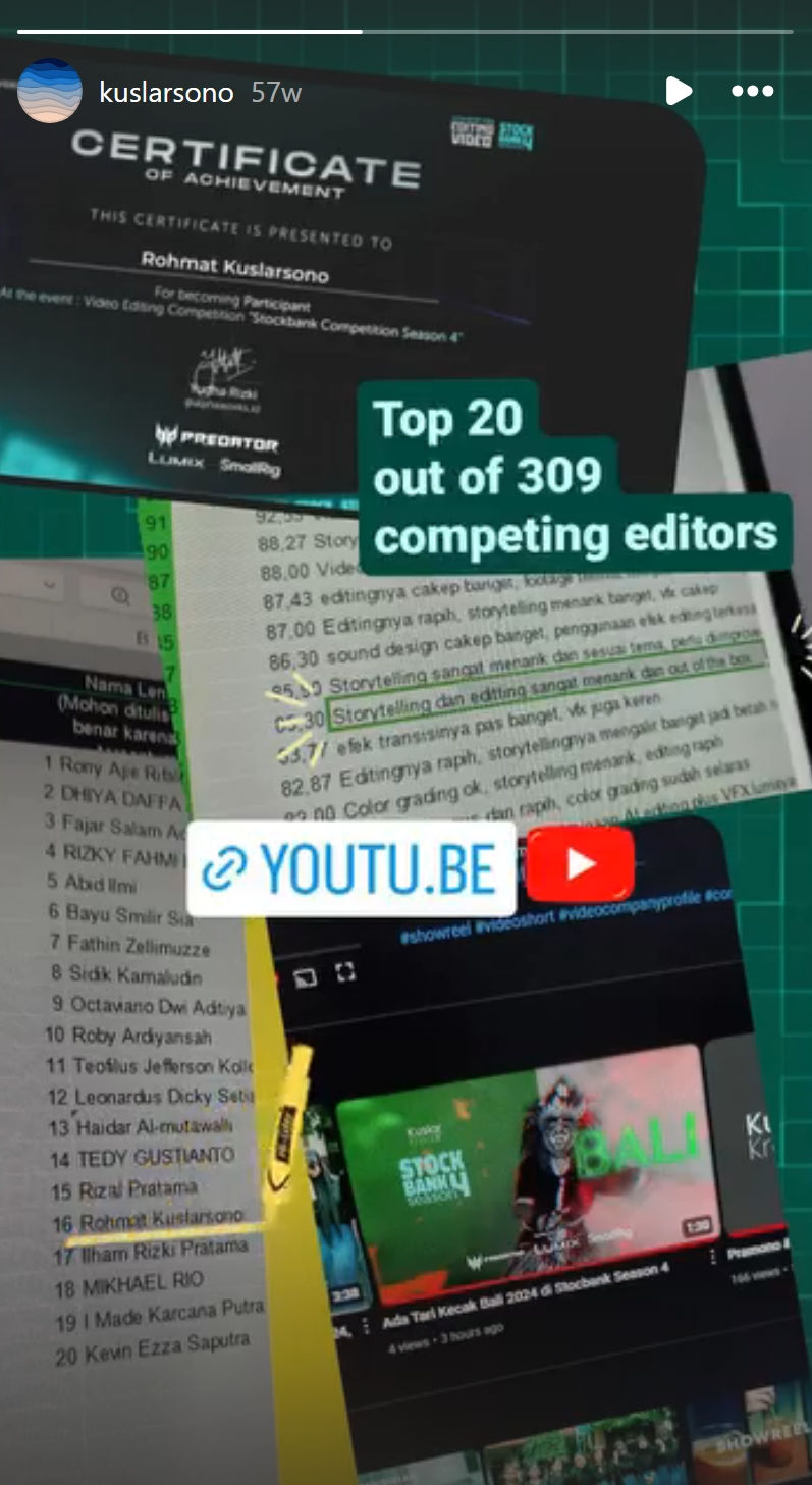 Capaian Baru, Kuslar Berada di Peringkat 16 dari Total 309 Editor