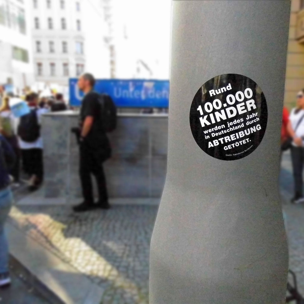 Miniaturbild: 100.000 Abtreibungen pro Jahr (Aufkleber)