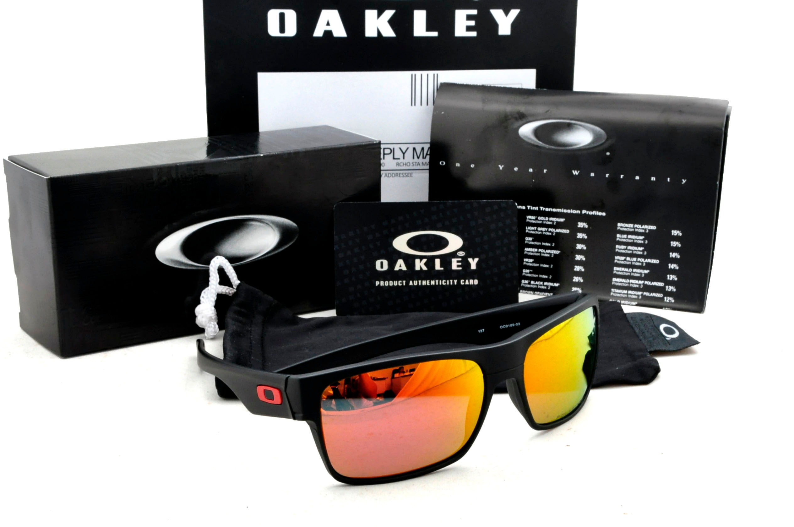 Oakley Two Face Black Frame, Fire Iridium Lens