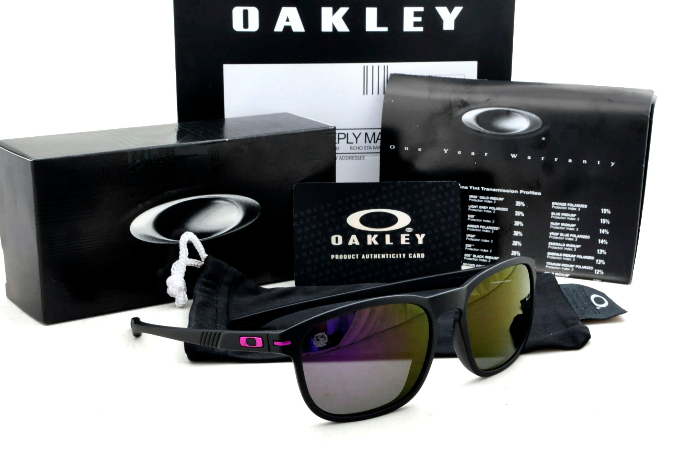 Oakley Enduro Black Frame, Violet Iridium Lens