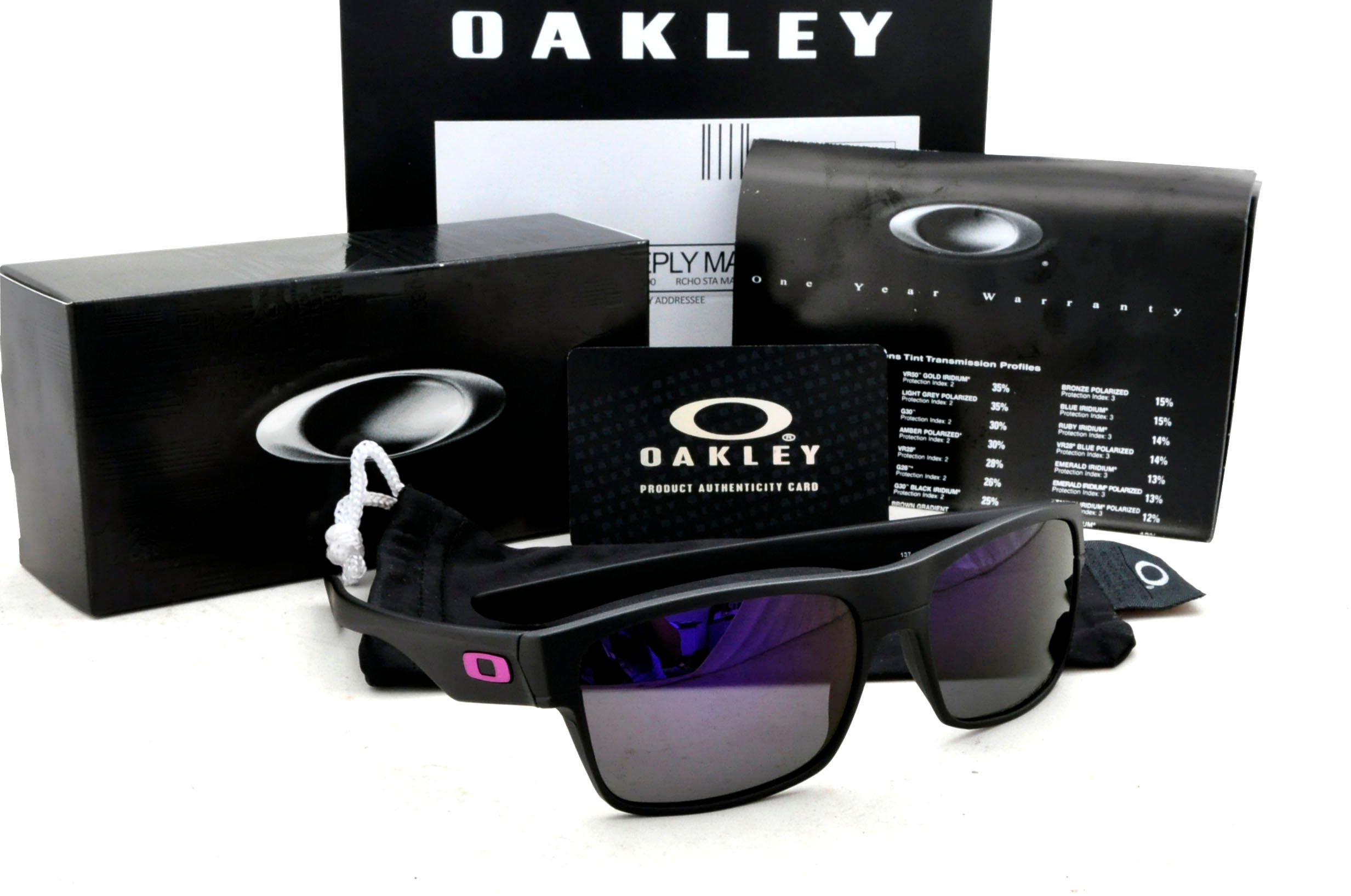 Oakley Two Face Black Frame, Violet Iridium Lens