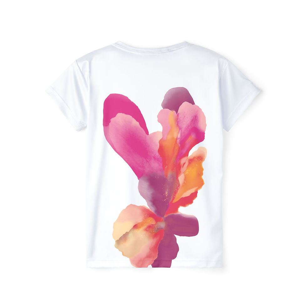 Thumbnail: Women's Performance Jersey — Abstract Blue & Pink Smoke All-Over Print