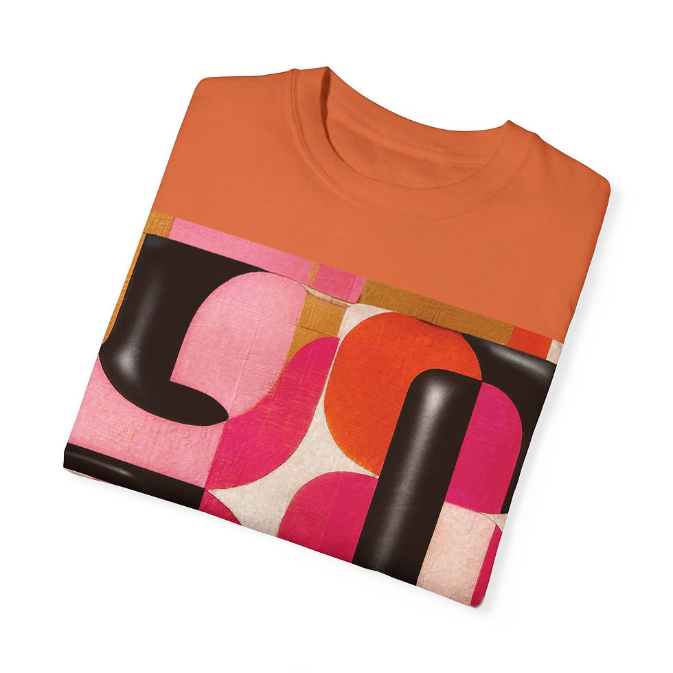 Thumbnail: Modern Geometric Unisex T-Shirt - Vibrant Abstract Design