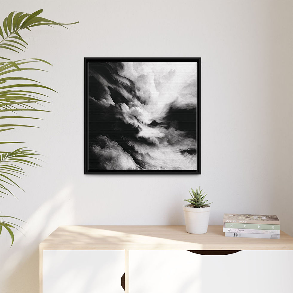 Thumbnail:  Framed Abstract Art Print, Colorful Canvas for Home Decor