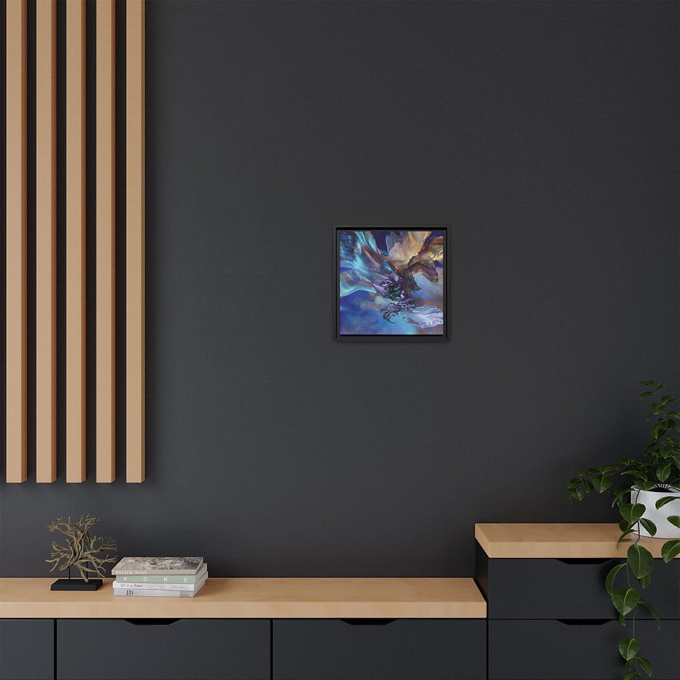 Thumbnail:  Framed Abstract Art Print, Colorful Canvas for Home Decor