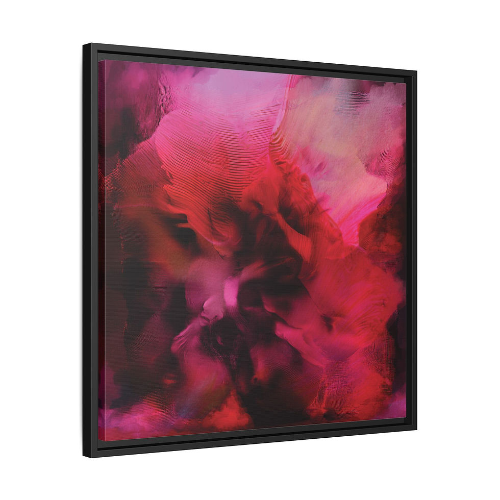 Thumbnail: Framed Abstract Art Print, Colorful Canvas for Home Decor