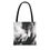 Thumbnail: Black & White Smoke Art Tote Bag – Abstract Cloudy AOP Reusable Shopper