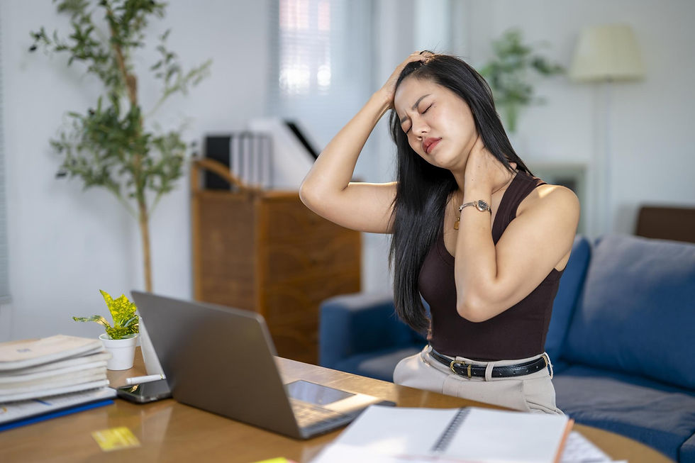 Headache caused by stress and prolonged screen time