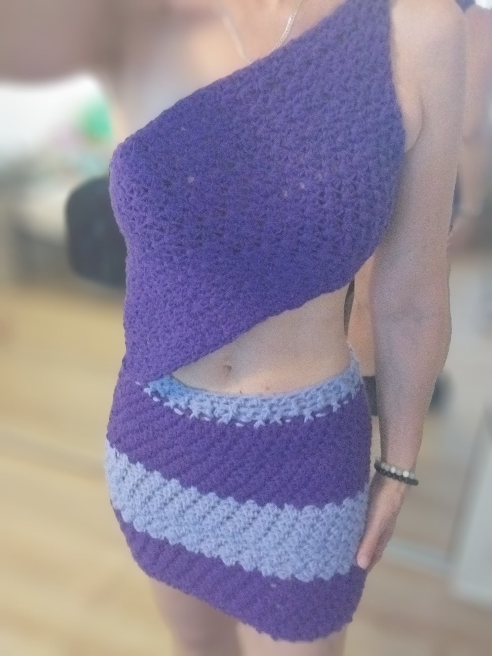 Purple Peace Lily Crochet 2 Piece