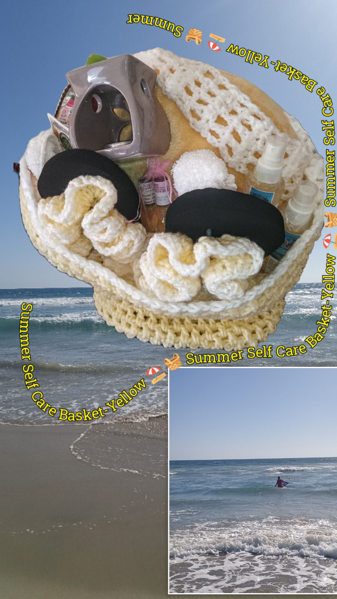 Summer Self Care Basket-Yellow