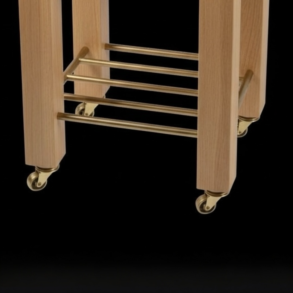 Thumbnail: Mobile Butchers Block Drawer & Metalwork Shelf