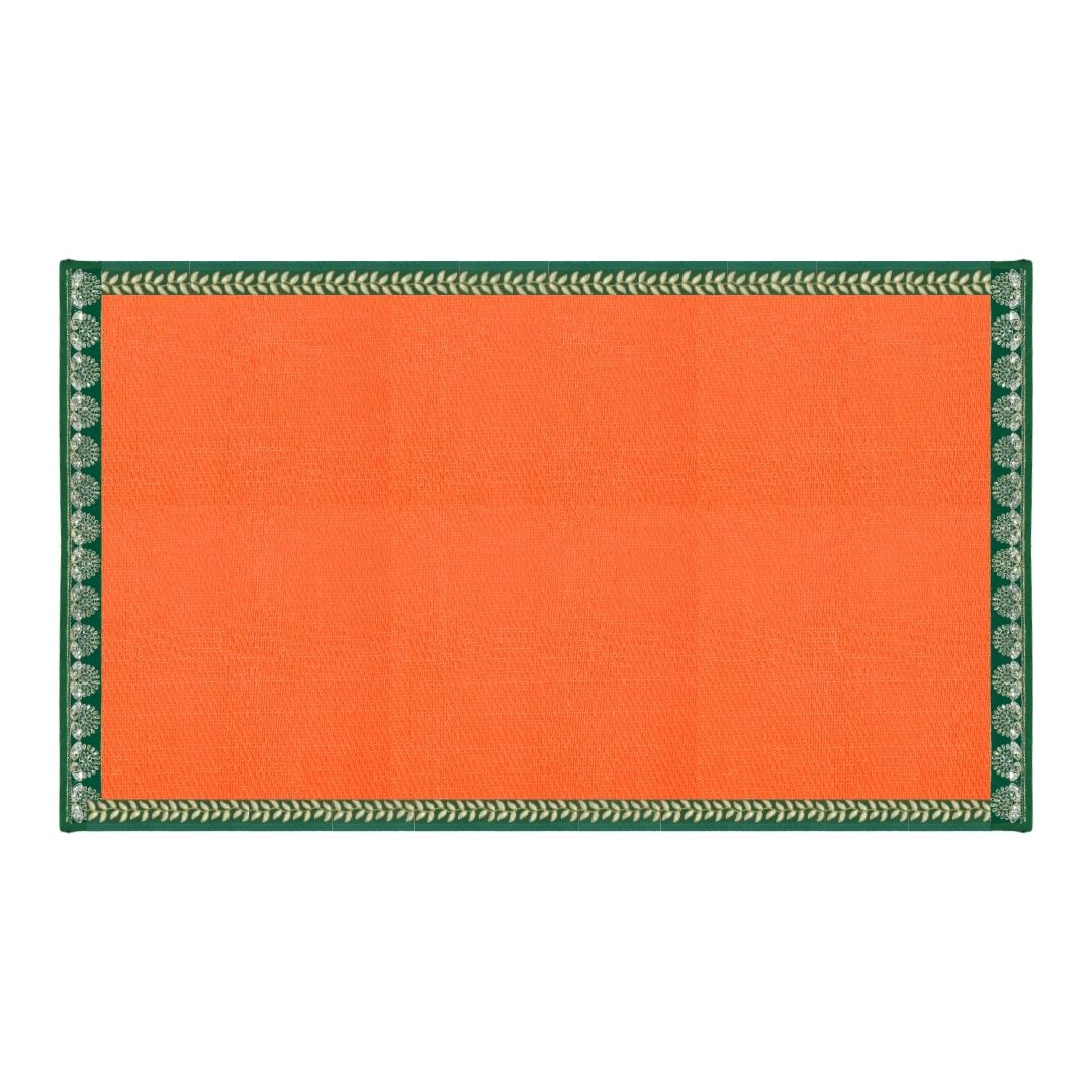 Chatai Mat 4/6ft Orange Circle