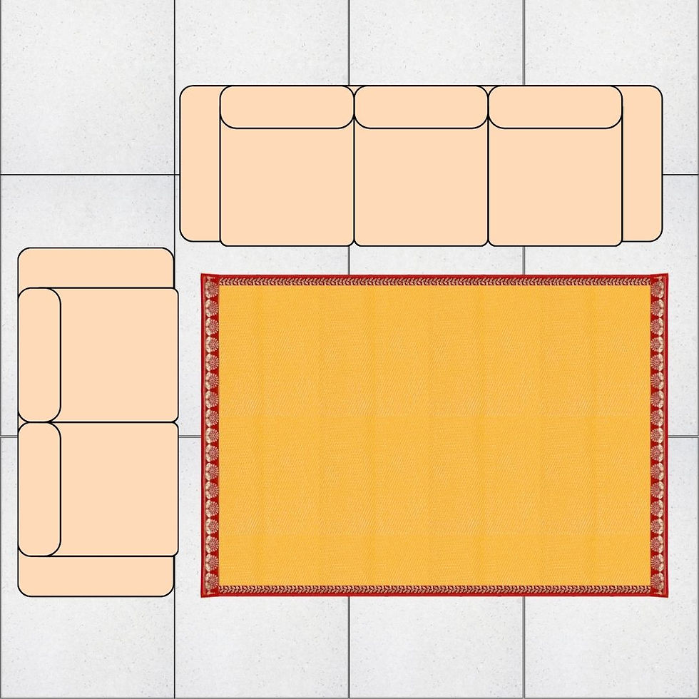 Thumbnail: Chatai Mat 6/8ft Yellow Circle