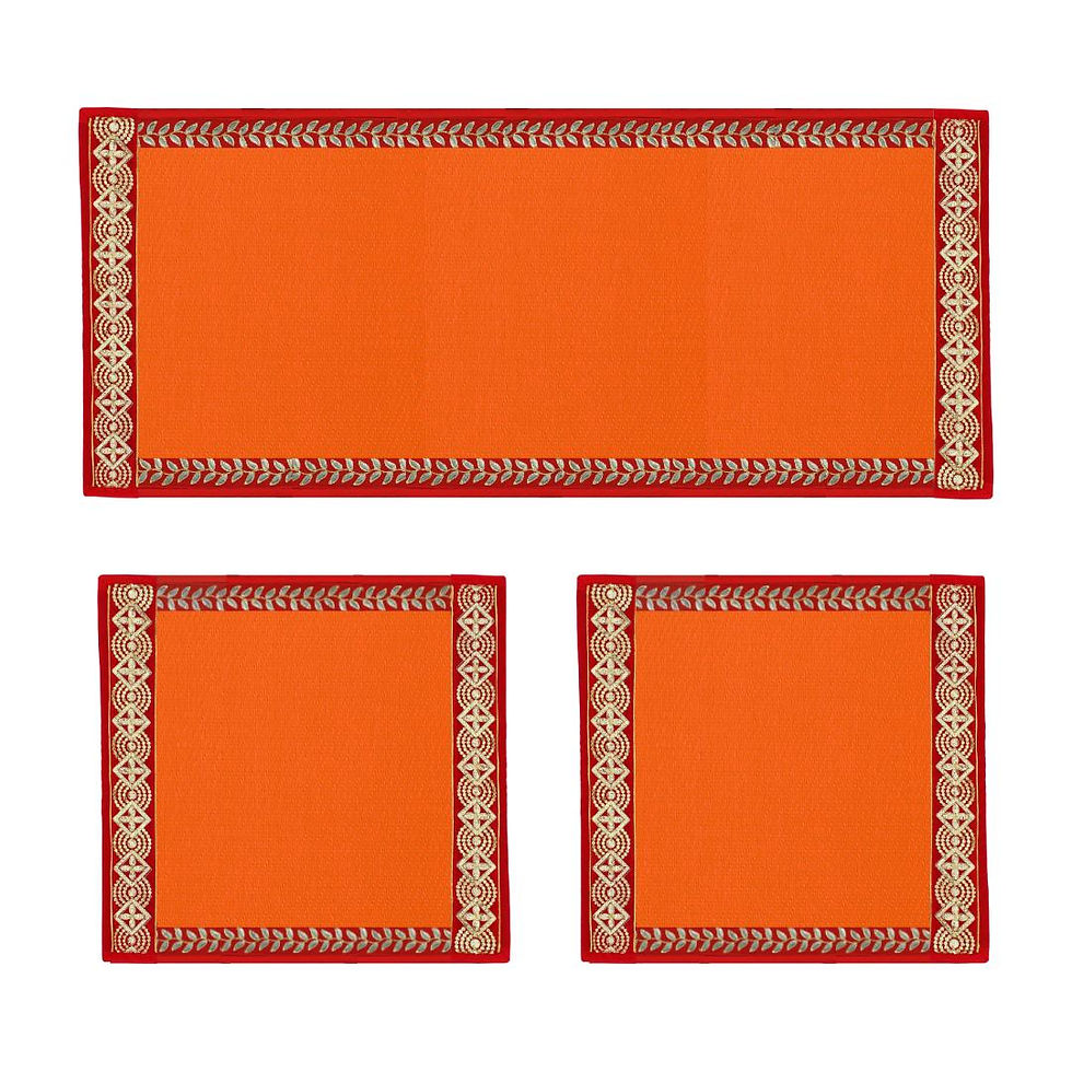3pc set Orange Square