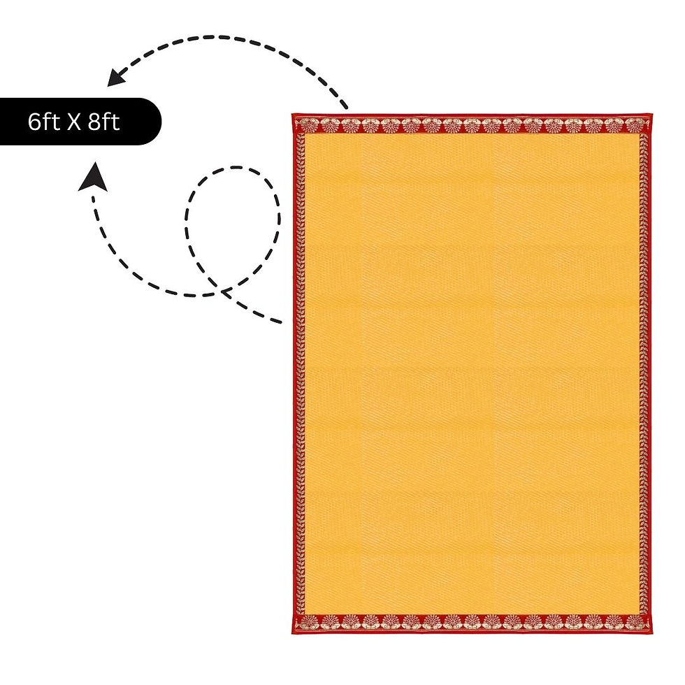 Thumbnail: Chatai Mat 6/8ft Yellow Circle