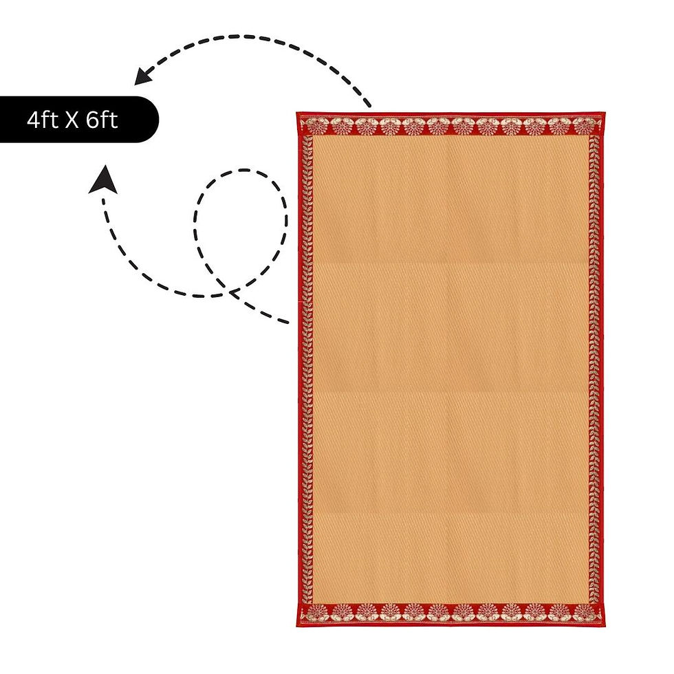 Thumbnail: Chatai Mat 4/6ft Beige Circle